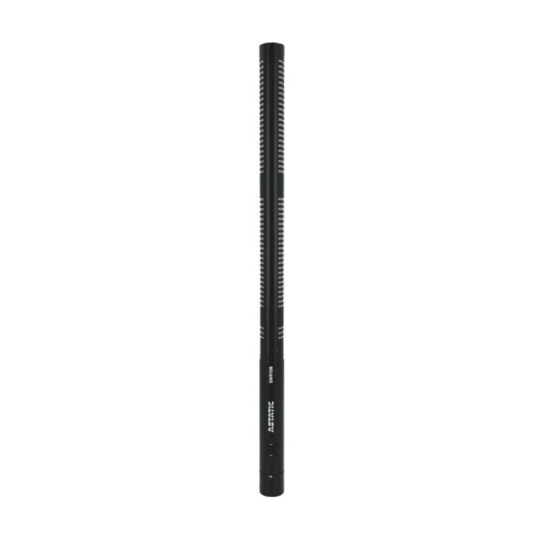 Front view of CAD Audio Astatic SM915B Battery-Powered Shotgun Microphone on white background