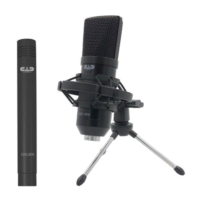 Front view of CAD Audio GXL1800SP Large & Small Diaphragm Condenser Microphone Pack on white background
