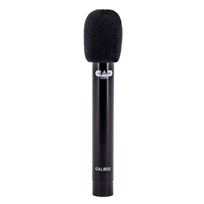 Mic foam attached on CAD Audio GXL800 Small Diaphragm Pencil Condenser Microphone on white background