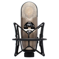 Front view of CAD Audio M179 Large Diaphragm Multipattern Condenser Microphone on white background