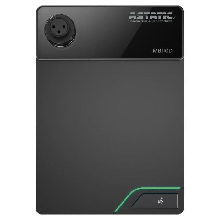 Front view of CAD Audio MB110D Dante-Enabled Microphone Base on white background