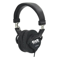Angled view of CAD Audio MH500 Closed-Back Over-Ear Headphones on white background