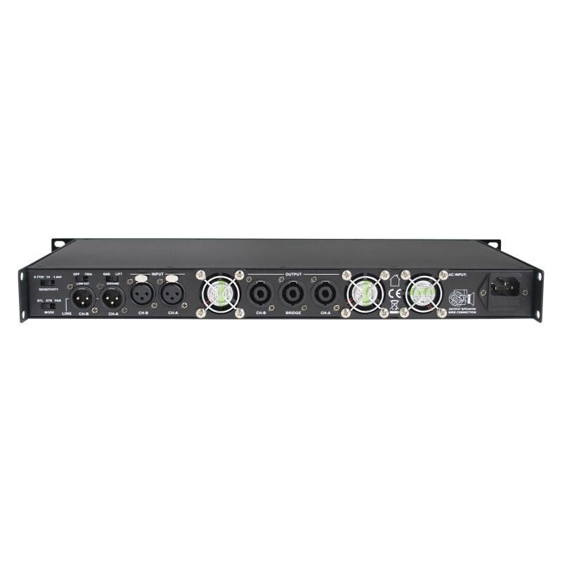 Rear ports view of CAD Audio PX5002 500W 2-Channel Power Amplifier on white background