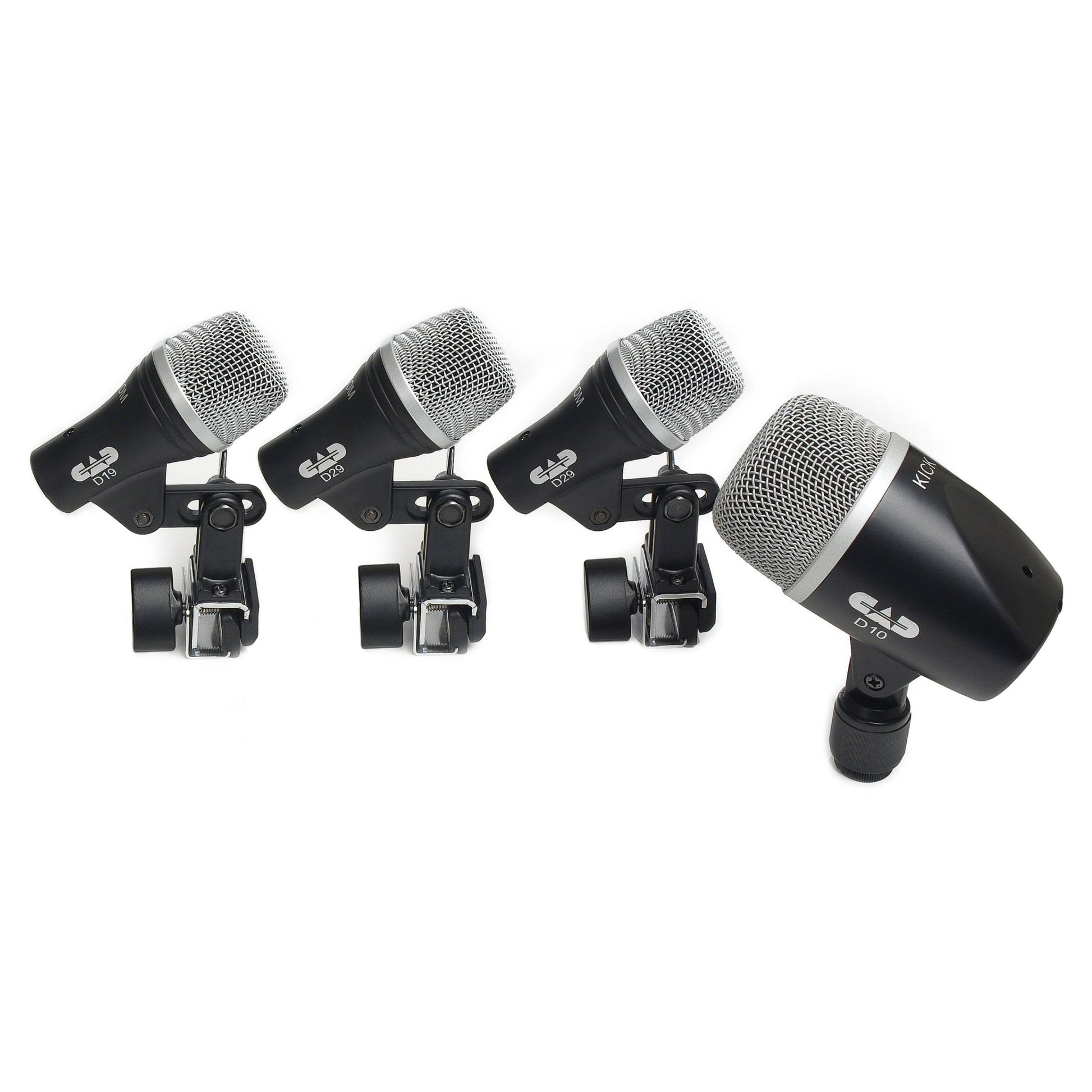 Inclusions of CAD Audio Stage4 Drum Microphone Pack on white background