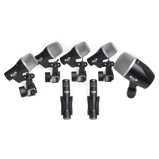 Inclusions of CAD Audio Stage7 Drum Microphone Pack on white background