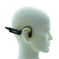 Side view of CAD Audio WX1000 Wireless Microphone System Headworn Microphone on mannequin head on white background