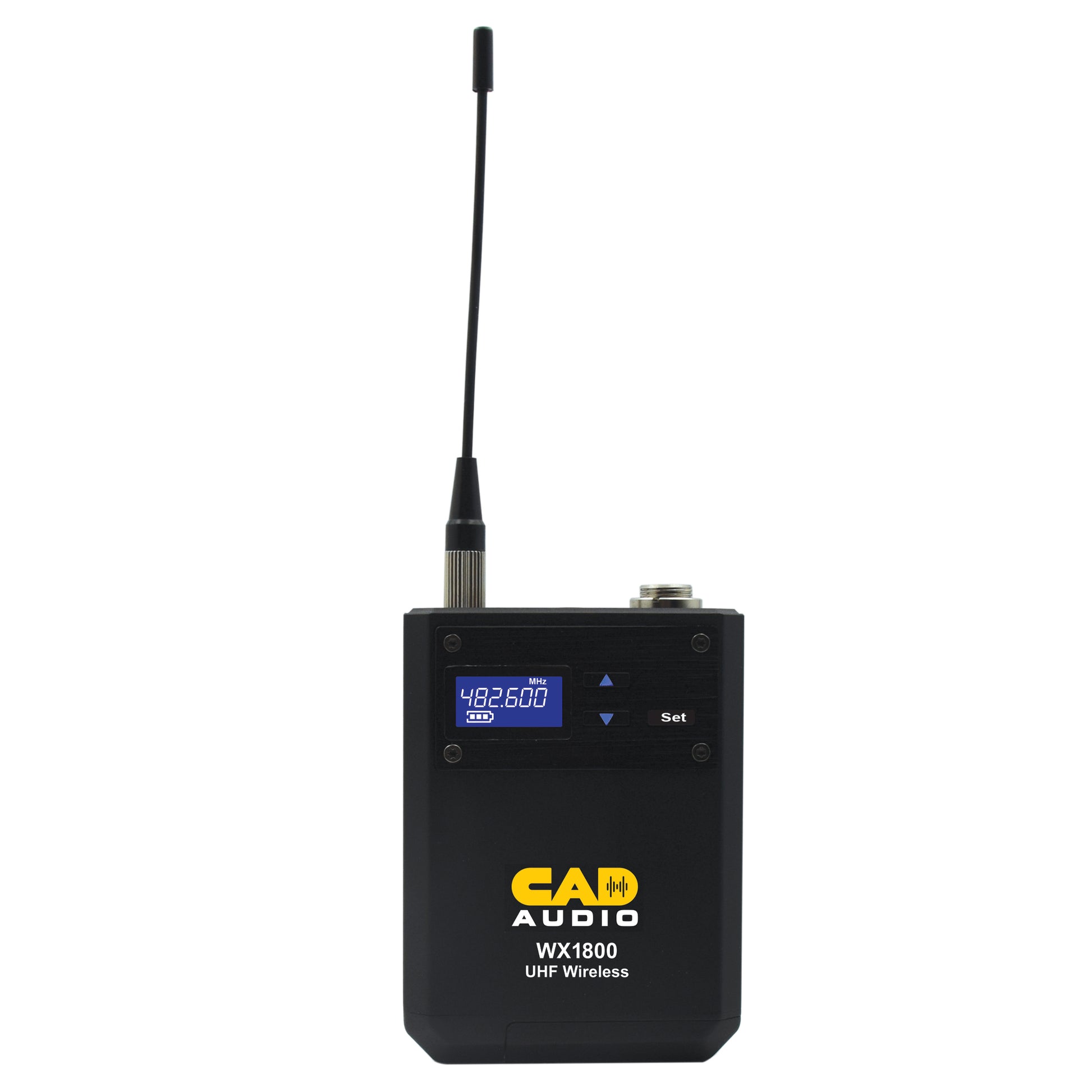 Front view of CAD Audio WX1800 Belt Pack on white background