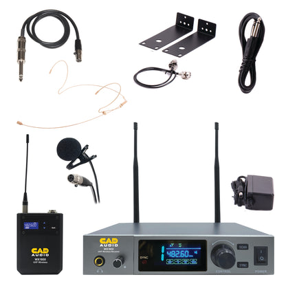 Inclusions of CAD Audio WX1800 Belt Pack model on white background