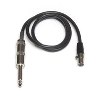 Guitar cable of CAD Audio WX3010 UHF Wireless Body Pack Microphone System, 520-542 MHz on white background