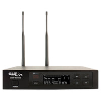 Receiver of CAD Audio WX3010 UHF Wireless Body Pack Microphone System, 520-542 MHz on white background