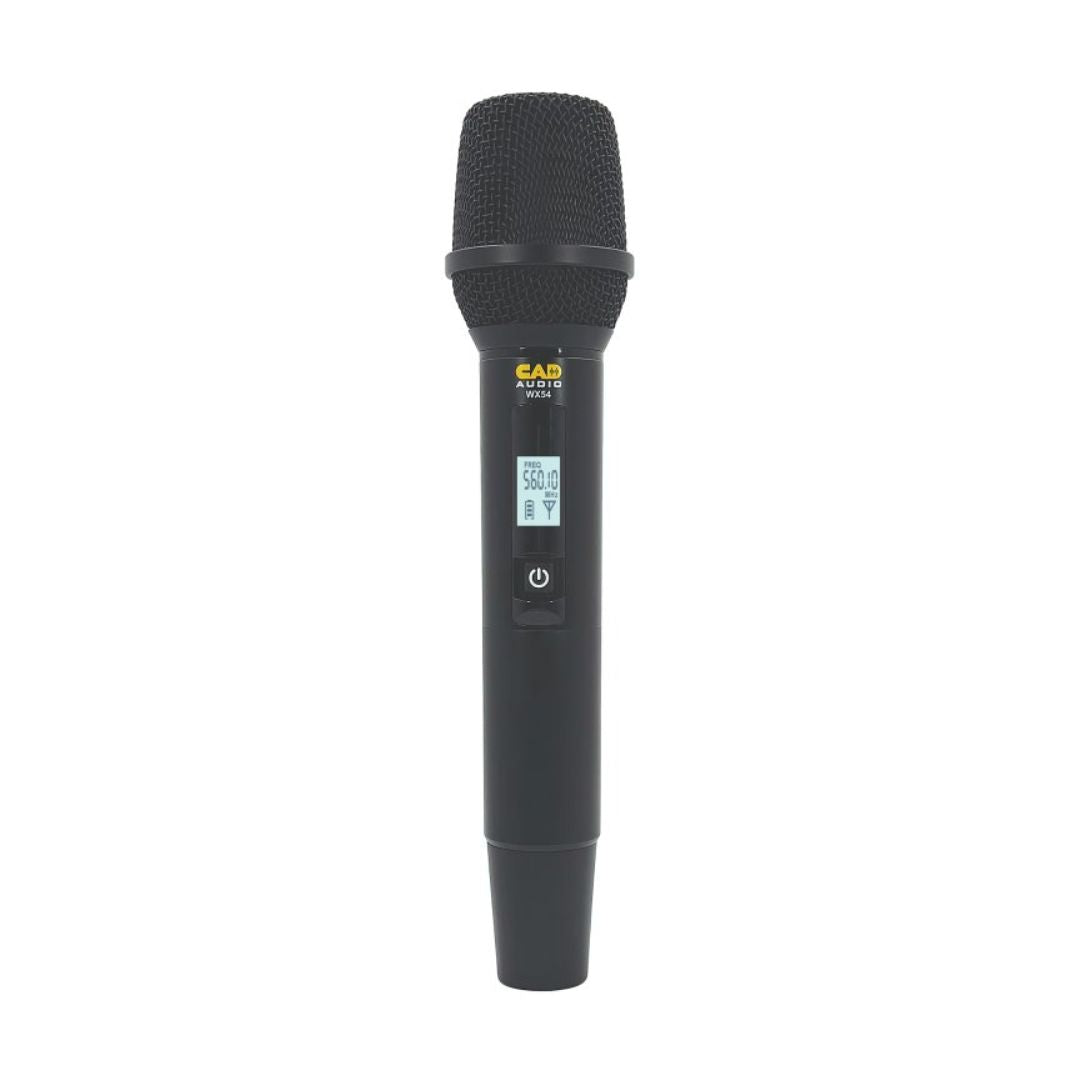 Microphone of CAD Audio WX54 4-Channel Wireless Handheld Microphone System on white background