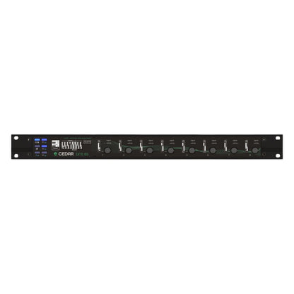 Front view of CEDAR Audio DNS 8S 8-Channel Dialogue Noise Suppressor with AES/EBU on white background