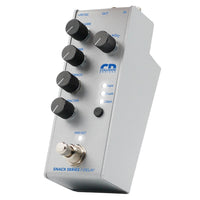 Angled view of Collision Devices Snack Delay Pedal on white background