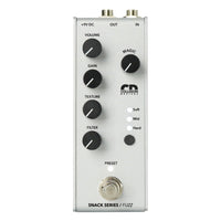 Front view of Collision Devices Snack Fuzz Pedal on white background