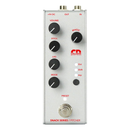 Front view of Collision Devices Snack Pitch Pedal on white background