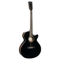 Front view of Cort Exotic-SFX Ash Acoustic Electric Guitar on white background