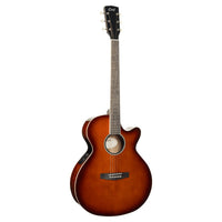 Front view of Cort Exotic-SFX Myrtle Acoustic Electric Guitar on white background