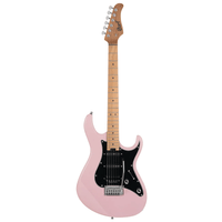 Front view of Cort G290 Modern Electric Guitar Dusty Rose on white background