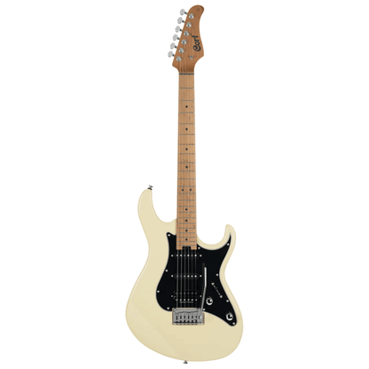 Front view of Cort G290 Modern Electric Guitar Military Beige on white background
