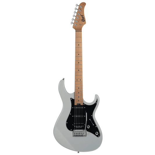 Front view of Cort G290 Modern Electric Guitar Pale Graphite on white background