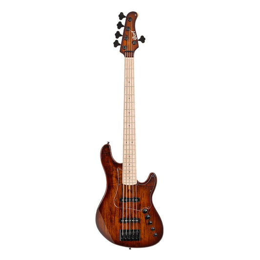 Cort GB-Fusion 5-String Electric Bass Guitar (Antique Brown Burst)