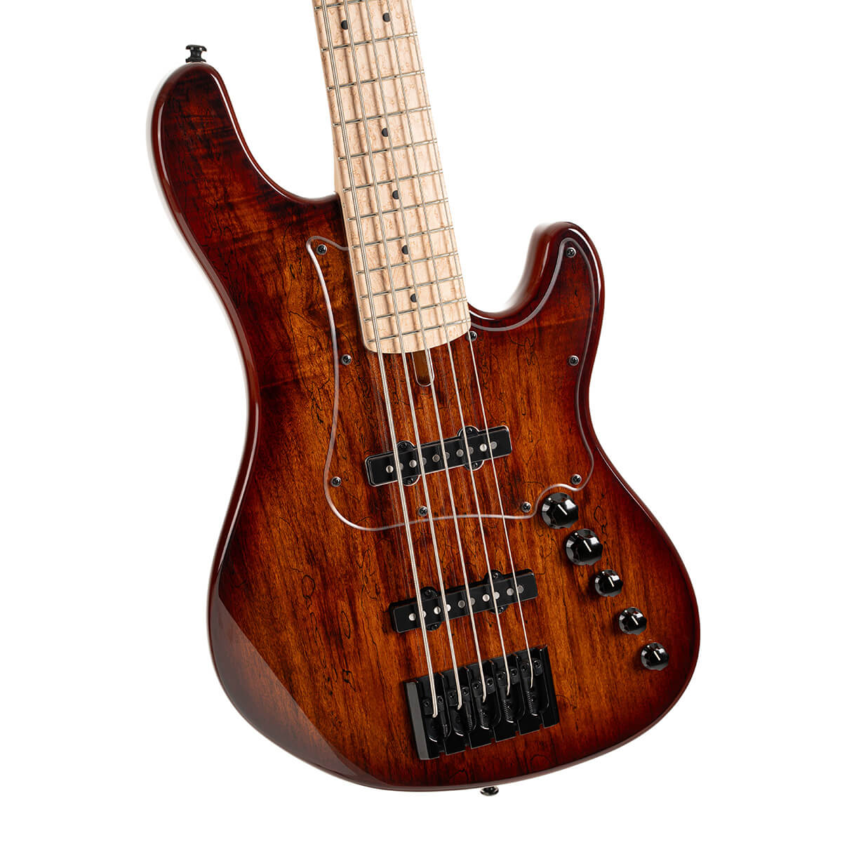 Front body view of Cort GB Fusion 5 String Electric Bass Guitar on white background