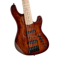 Front body view of Cort GB Fusion 5 String Electric Bass Guitar on white background