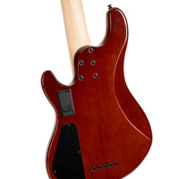 Rear body view of Cort GB Fusion 5 String Electric Bass Guitar on white background