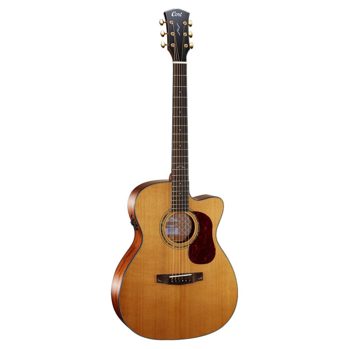 Front view of Cort Gold-OC6 Acoustic Electric Guitar on white background