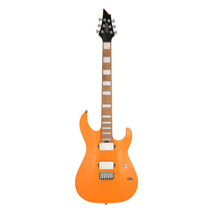Front view of Cort KX600 Infinite Electric Guitar Orange Crush Satin on white background