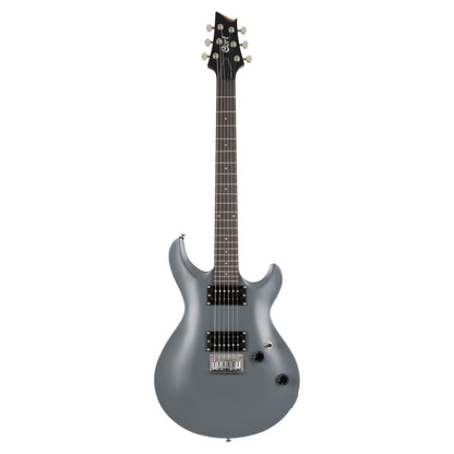 Front view of Cort M200 Electric Guitar Tactical Gray Matte on white background