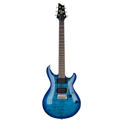 Front view of Cort M600T Electric Guitar Blue Burst on white background