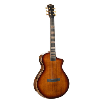 Front view of Cort Masterpiece Series Modern Acoustic Electric Guitar Burst on white background