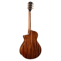 Rear view of Cort Modern Black Acoustic Electric Guitar Modern Burst on white background