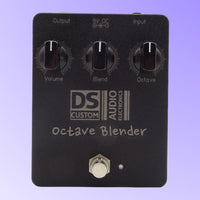 Front view of DS Custom Octave Blender Pedal on purple background