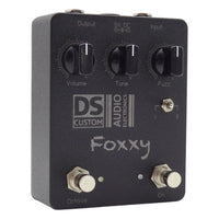 Angled left view of DS Custom Octave Foxxy Pedal on white background