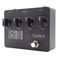Angled right view of DS Custom Ovrdrvr Pedal on white background