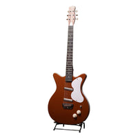 Front view of Danelectro PB Special Semi Hollow Electric Guitar Copper on white background