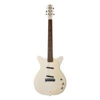 Front view of Danelectro '59M NOS+ Electric Guitar Aged White on white background