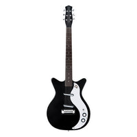 Front view of Danelectro '59M NOS+ Electric Guitar Black on white background