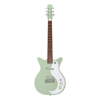 Front view of Danelectro '59M NOS+ Electric Guitar Keen Green on white background