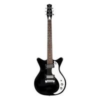 Front view of Danelectro '59X Electric Guitar Black on white background