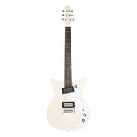 Front view of Danelectro '59X Electric Guitar Cream on white background