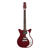 Front view of Danelectro '59X Electric Guitar Dark Burgundy on white background