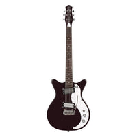 Front view of Danelectro '59XT Electric Guitar Dark Burgundy on white background