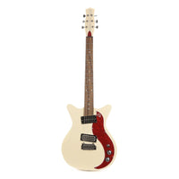 Front view of Danelectro '59XT Electric Guitar Vintage White on white background