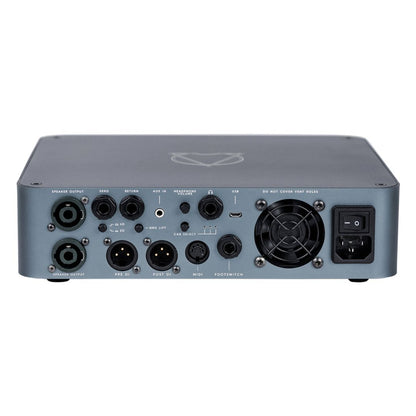 Rear view of Darkglass Alpha-Omega 900 Bass Amplifier Head on white background