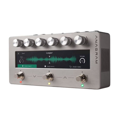 Angled front view of Darkglass Anagram Pedal on white background