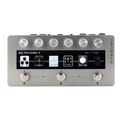 Front view of Darkglass Anagram Pedal on white background