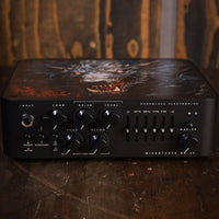 Angled front view of Darkglass Microtubes 500v2 Bass Amplifier Head Iku-Turso on wooden surface